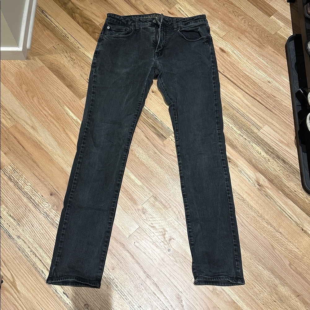 34x36 American Eagle Outfitters Men's Slim Straight Jeans - Black